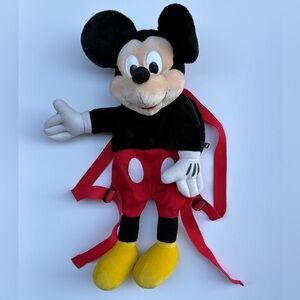 Vintage Mickey Mouse Plush Backpack